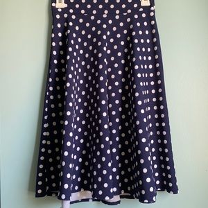 A line Polk a dot skirt